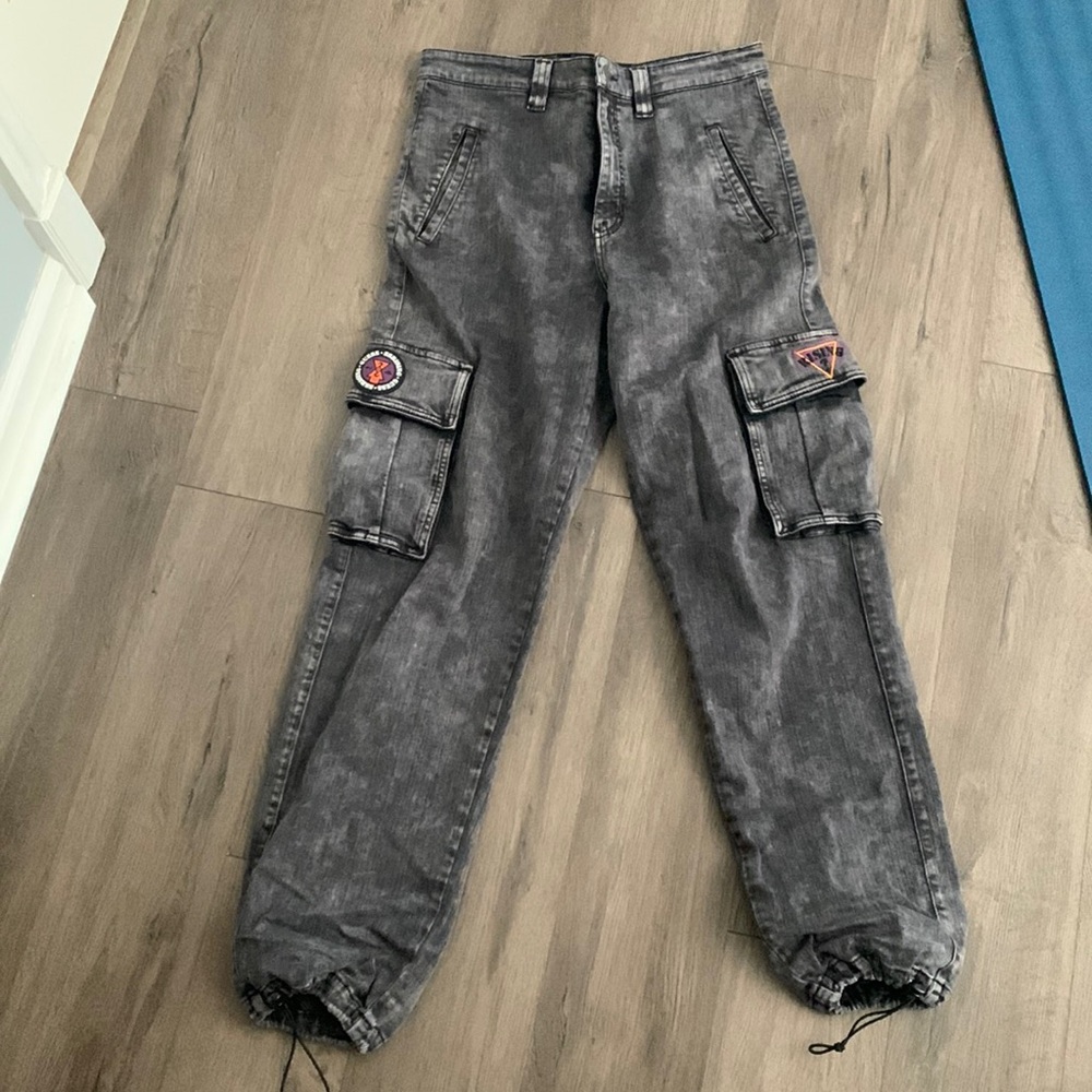 88 Rising x Guess Collaboration Denim Cargo Pants